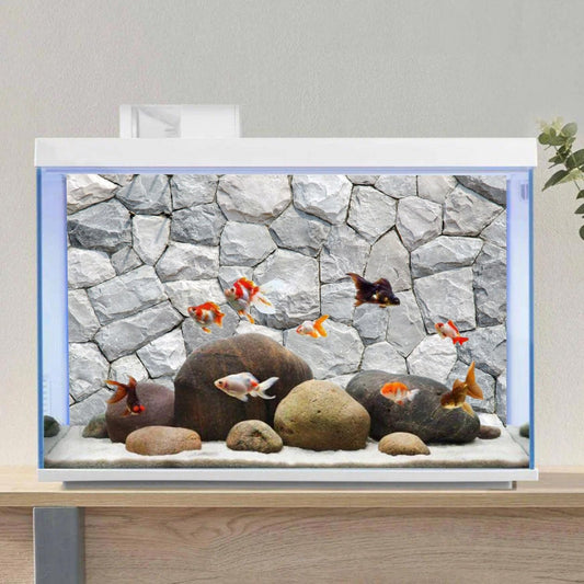 AWERT vinyl fish tank backdrop showing included mounting accessories