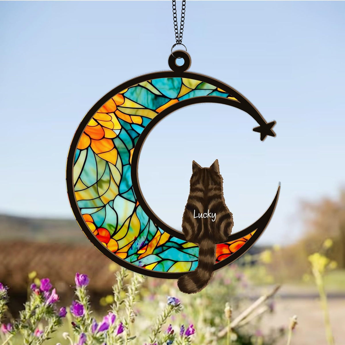 Personalized Cat Memorial Suncatcher - Custom Suncatcher with Name and Breed for Up to 3 Pets, Sympathy Gift for Pet Loss, Memorial Gift for Cat Lovers - Image 9