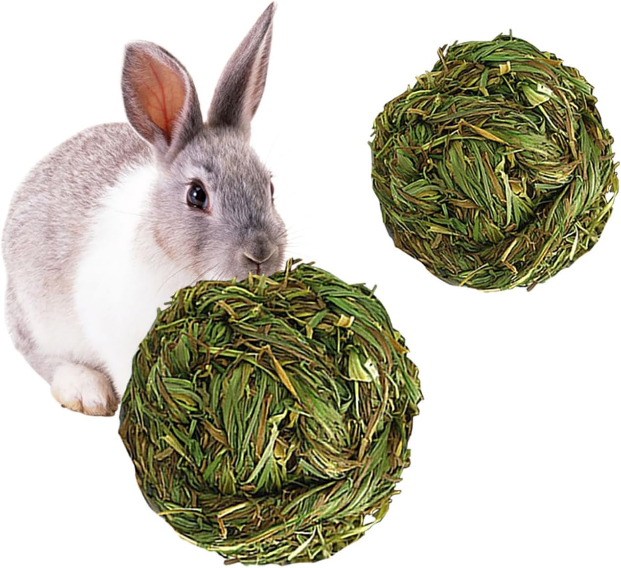 Premium pet supply woven grass rolling balls for small animal enrichment