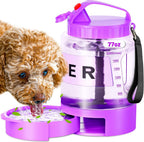 SwSun large dog water bottle purple front view portable travel pet dispenser