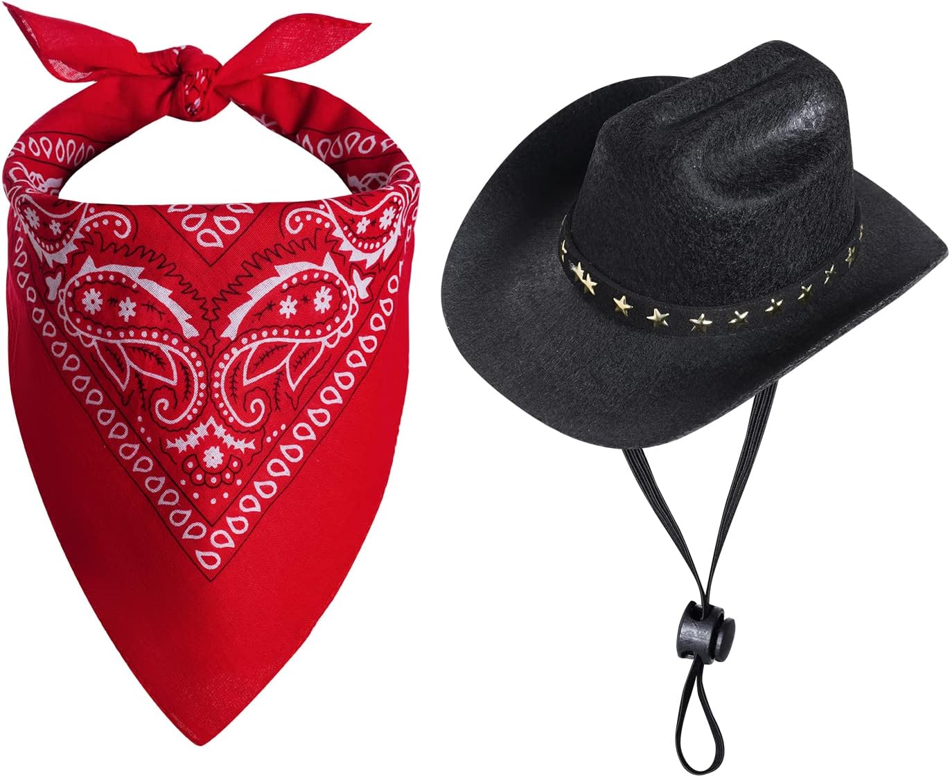 choyaxo Pet Cowboy Costume Halloween Costumes for Dogs Cat Cowboy Hat with Bandana Scarf (Small) - Image 14