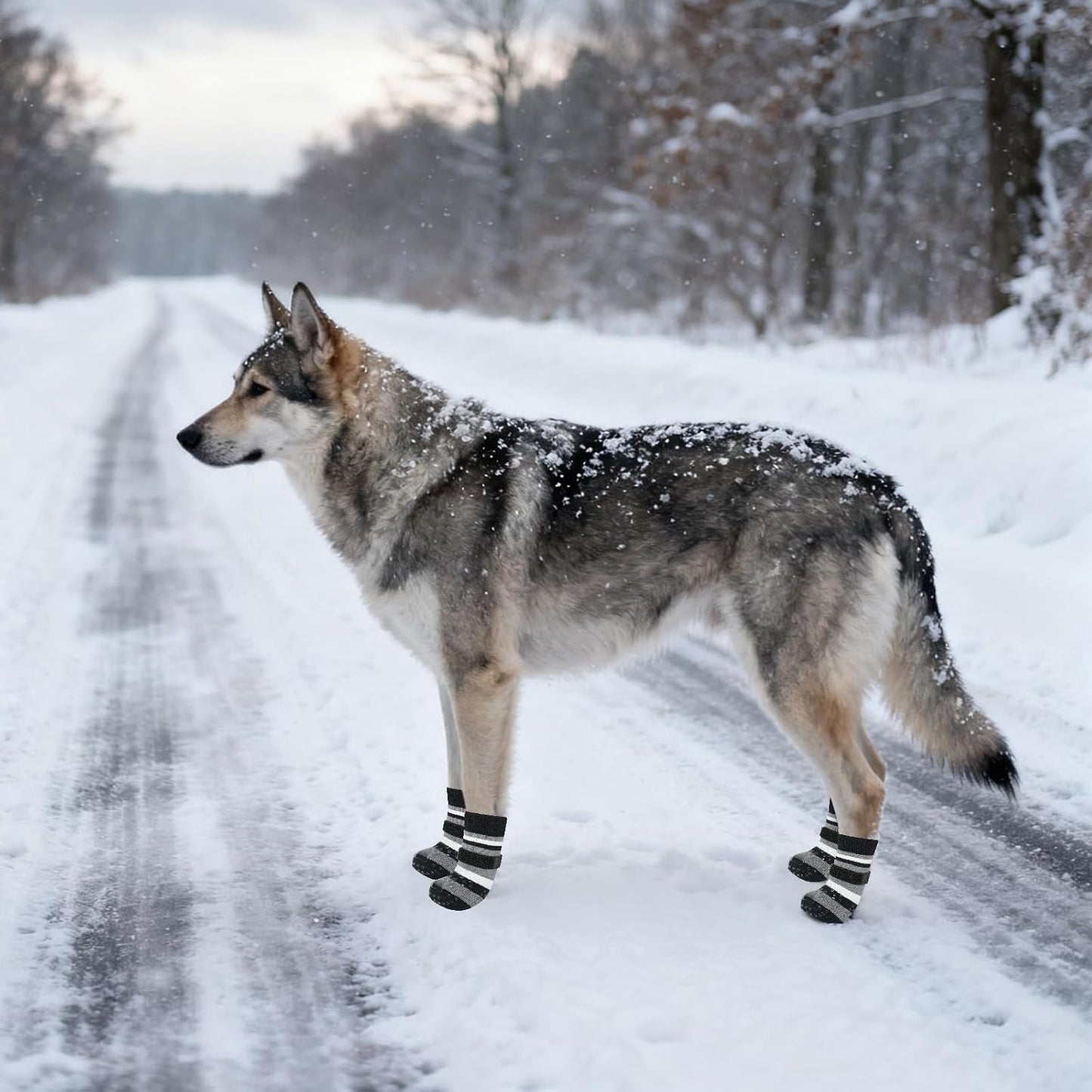 Kooltail winter warm dog socks on pet paws