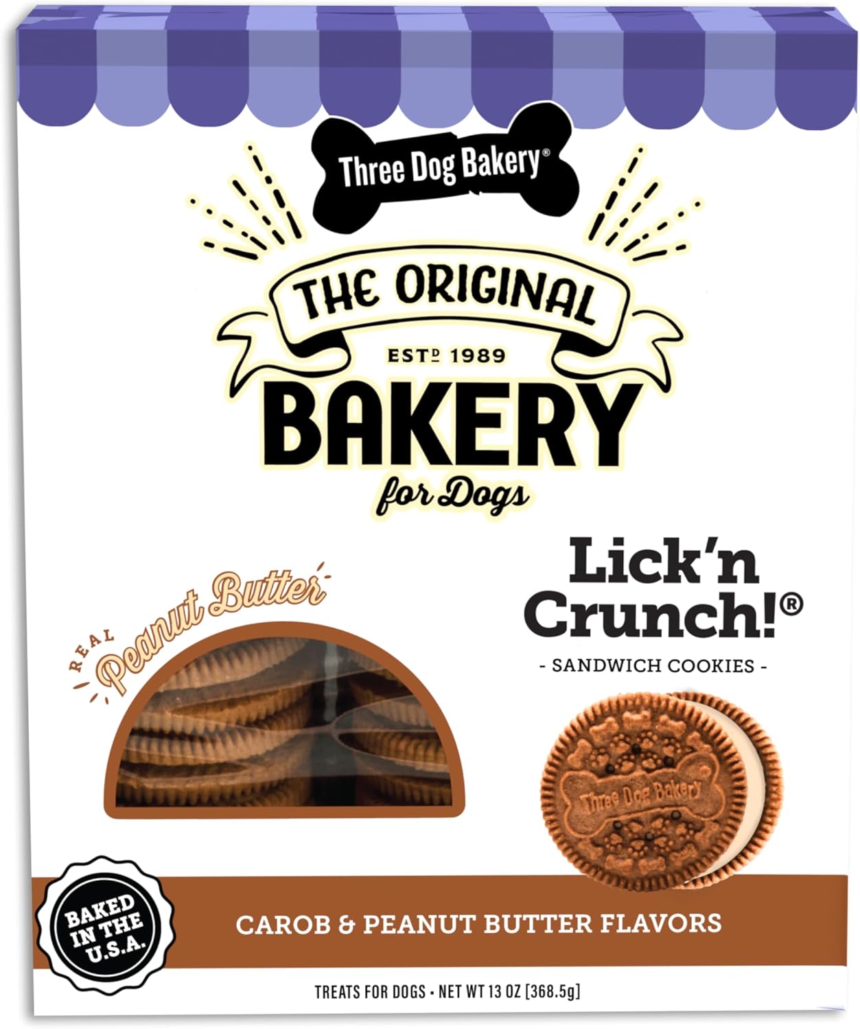 Three Dog Bakery Birthday Confetti Lick'n Crunch Dog Treats, Vanilla Sandwich Cookies with Cake-Flavored Crme Filling & Sprinkles, Oven-Baked Birthday Dog Cookies for Everyday Celebrations, 13 oz - Image 12
