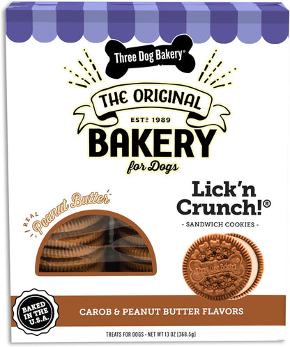 Three Dog Bakery Birthday Confetti Lick'n Crunch Dog Treats, Vanilla Sandwich Cookies with Cake-Flavored Crme Filling & Sprinkles, Oven-Baked Birthday Dog Cookies for Everyday Celebrations, 13 oz - Image 12