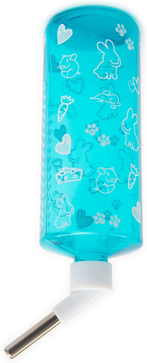 Lixit(R) Critter Bright Water Bottles for Hamsters, Rabbits, Chinchillas, Ferrets, Guinea Pigs and Other Small Animals - Made in USA (Blue (Pack of 1), 32 Ounce) - Image 8