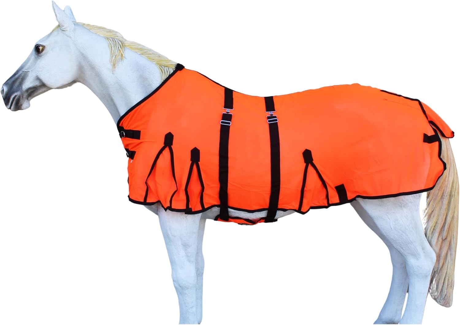 Challenger horse sheet flat layout showcasing the complete 73401 summer airflow design