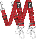 SlowTon Dog Seatbelt, 2 Pack Dog Seat Belt Car Leash Adjustable Elastic Bungee Buffer Heavy Duty Nylon Reflective Pet Safety Tether Connect to Dog Harness for Travel Riding in Vehicle (Daul Clip, B) - Image 7
