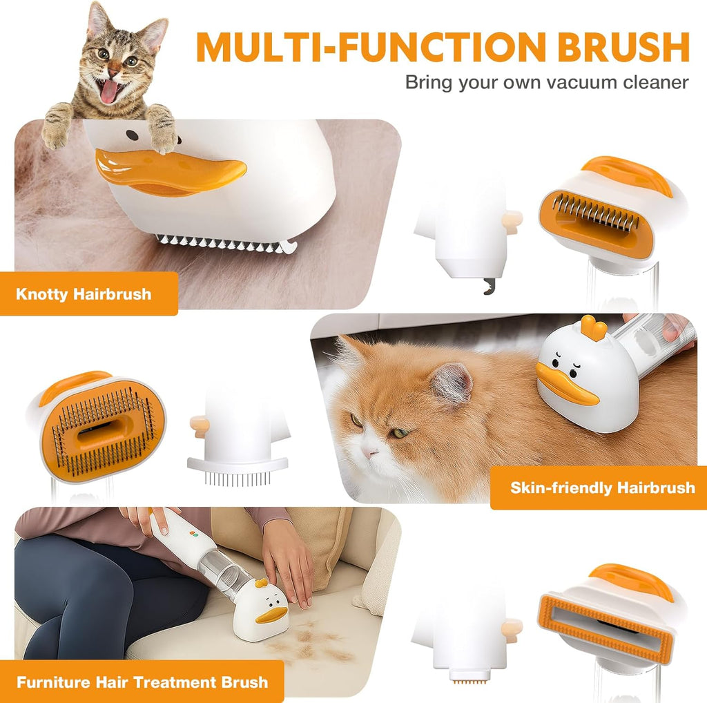YoPoll handheld pet vacuum deshedding brush attachment for dogs