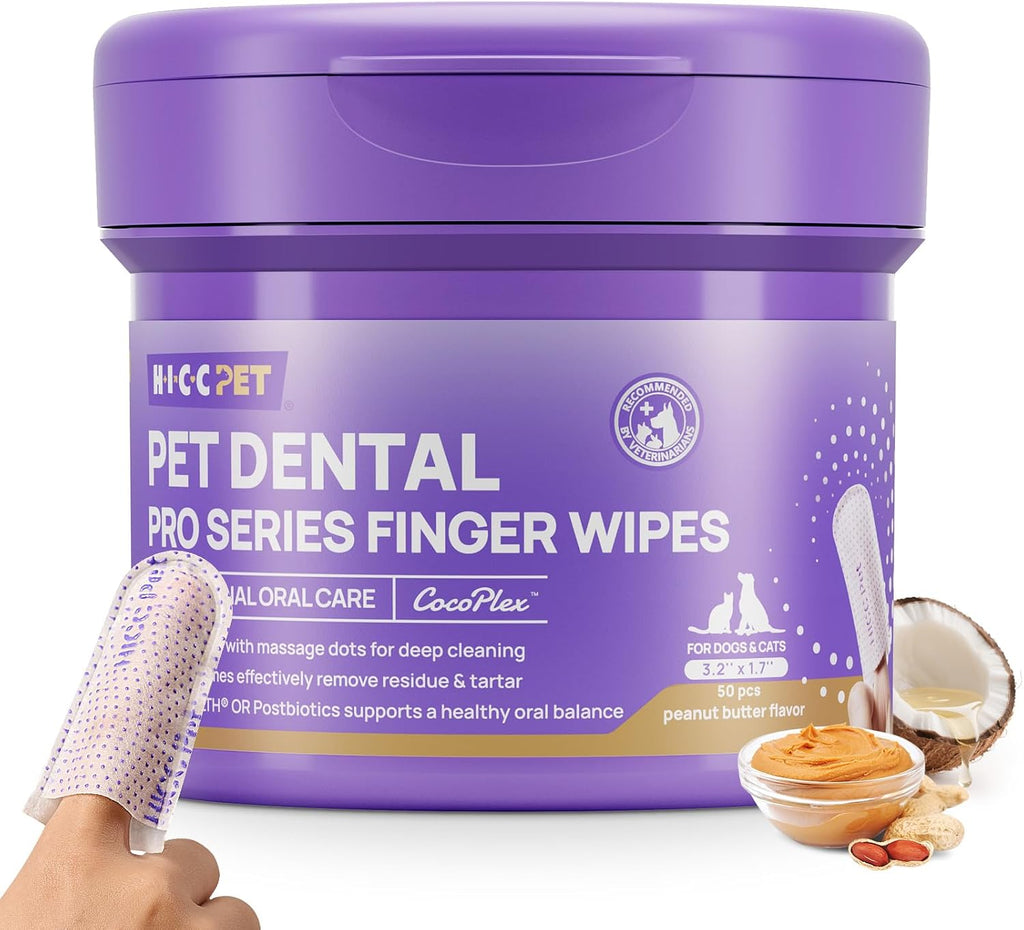 HICC Pet Teeth Cleaning Wipes for Dogs & Cats, Vet-Recommended Remove Bad Breath & Plaque & Tartar Buildup, Dog Tooth Brushing Kit, Dog Breath Freshener, Dogs Toothbrush & Toothpaste Alternatives - Image 15