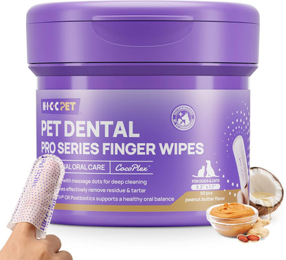 HICC Pet Teeth Cleaning Wipes for Dogs & Cats, Vet-Recommended Remove Bad Breath & Plaque & Tartar Buildup, Dog Tooth Brushing Kit, Dog Breath Freshener, Dogs Toothbrush & Toothpaste Alternatives - Image 15