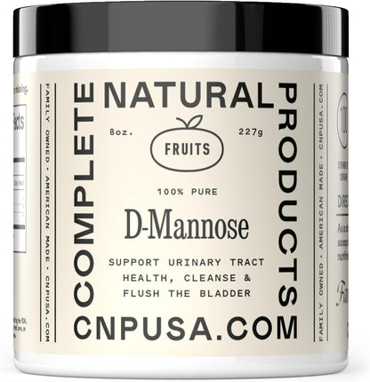 Complete Natural Products Pure D-Mannose Powder front view container for urinary tract health