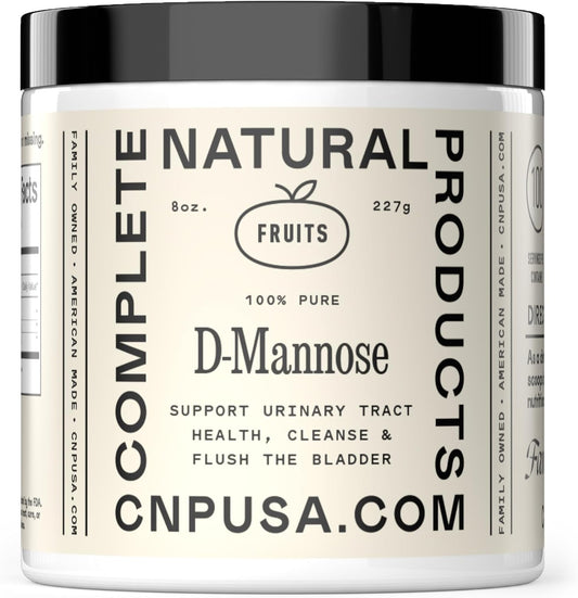 Complete Natural Products Pure D-Mannose Powder front view container for urinary tract health
