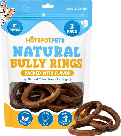 hotspot pets Bully Stick Rings for Dogs (10 Pack) 4 Inch Circles- Premium All Natural Long Lasting Twisted Beef Pizzle Dog Chew Treats - Grain Free, Fully Digestible, Rawhide Alternative Thick Chews - Image 11