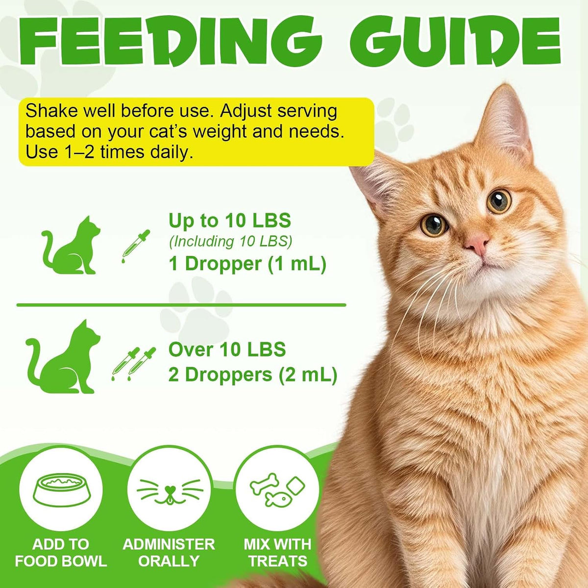 Arkture pet health drops showing ingredients like psyllium husk and cat grass.