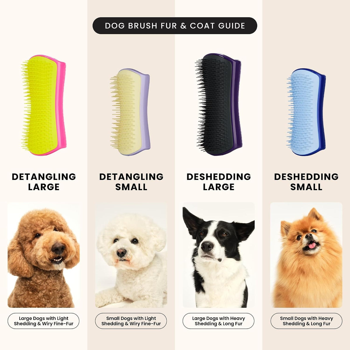 Pet Teezer small dog dry brush package and product view