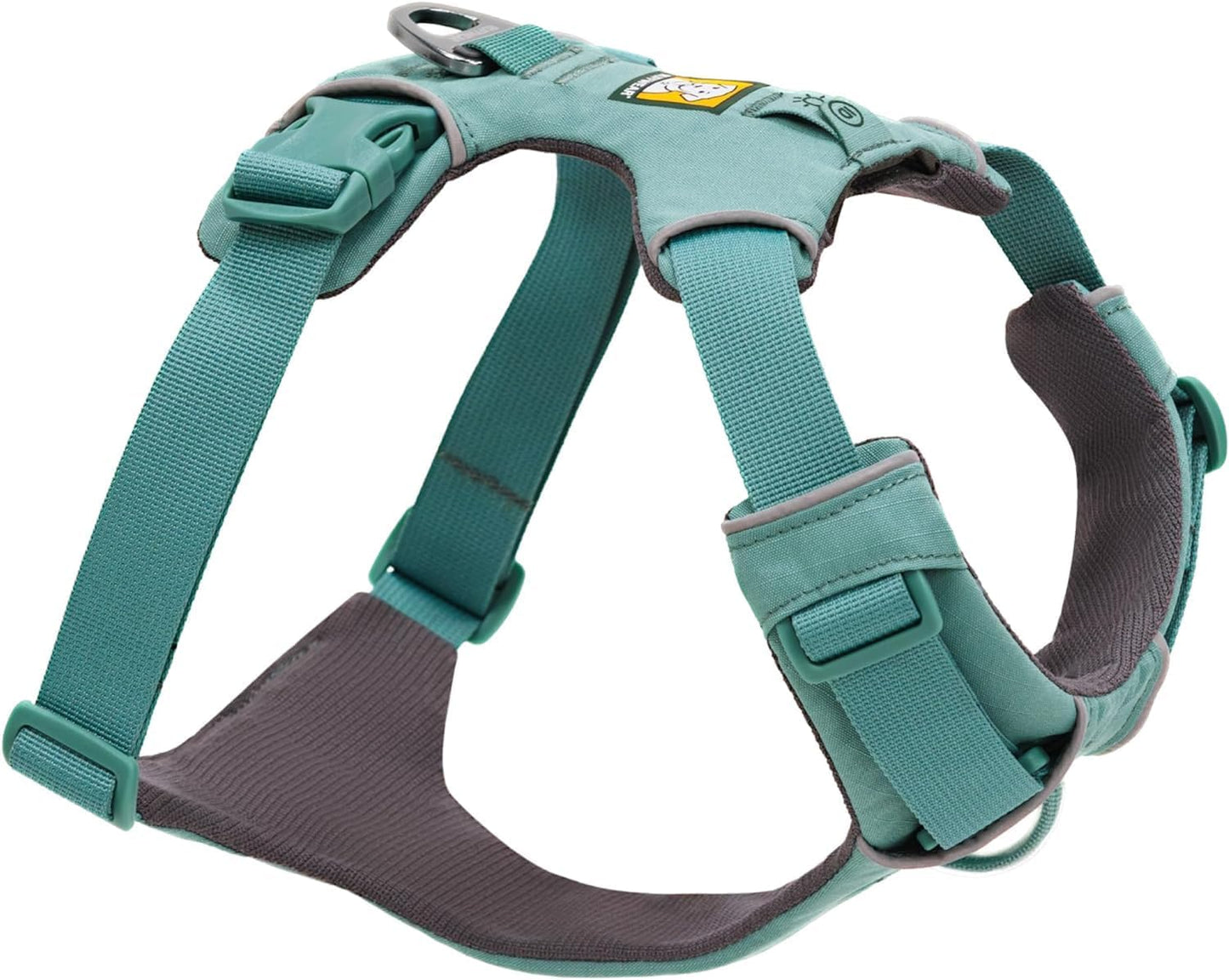 Ruffwear Front Range dog harness in River Rock Green front view