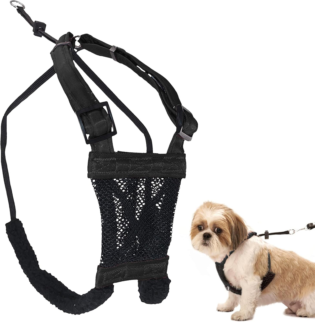 Sporn No Pull Dog Harness, Durable Nylon Mesh Harness for Large Dogs, No Choke Design, Padded Restraint Sleeves, Adjustable Fit, Easy On/Off, Large/XL for Extra Large Breeds, Black - Image 15