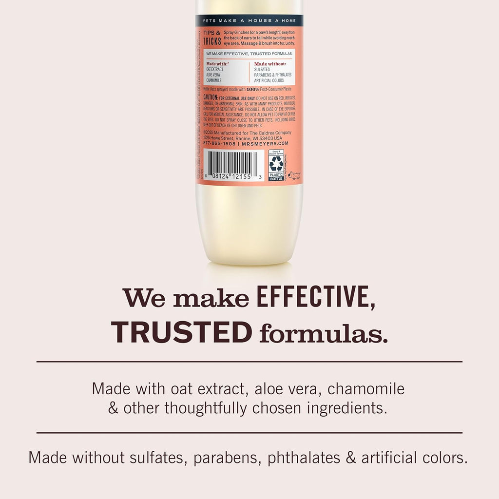 No-rinse dog grooming spray for coat shine