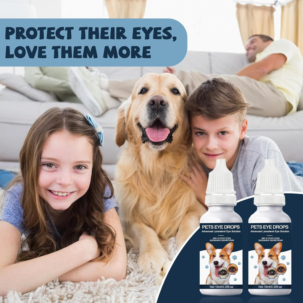 Cataract Drops For Dogs, Natural Safe Dog Eye Drops For Soothe Itching Irritation & Dry Eyes, Improve Eye Vision Clarity, Not For Human Pet Tear Stain Cleaner Suitable for All Animals (2 X 10 ml) - Image 9