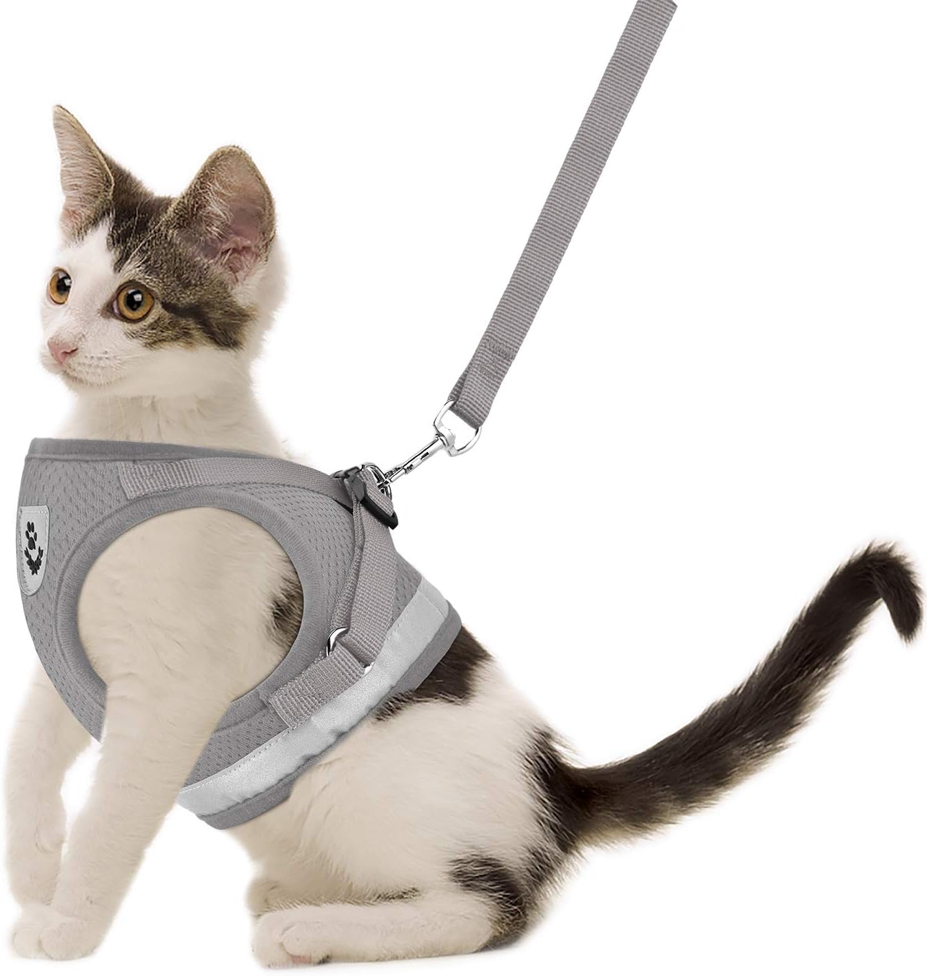 Cat Harnesses and Puppy Harness with Leashes Set, Escape Proof Cat Harness, Adjustable Reflective Soft Mesh Vest Fit Puppy Kitten Rabbit Ferrets's Outdoor Harness - Image 14