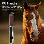 Sweat scraper rubber back on horse grooming blade.
