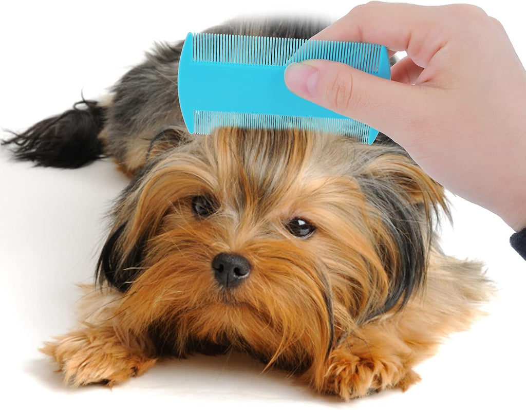 Molain, 12 Pieces Flea Lice Combs Cat Dog Grooming Comb, Double Side, Plastic, for Pet Owners, Unisex, All Hair Types, White, Green, Light Blue, Dark Blue, Orange, Pink - Image 6