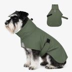 PU Dog Raincoat, Non-Toxic & Odorless Waterproof Vest, Adjustable High Neck and Hook & Loop Belly Closure for Rainy Potty Breaks & Wet Weather Outdoor Walks (Olive Green, Small) - Image 15