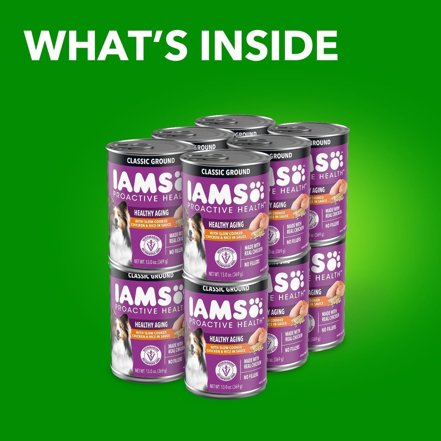 IAMS healthy aging classic ground chicken and rice dog food