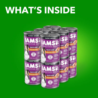 IAMS healthy aging classic ground chicken and rice dog food