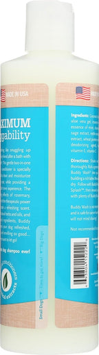 Buddy Wash 2 in 1 dog shampoo bottle label details