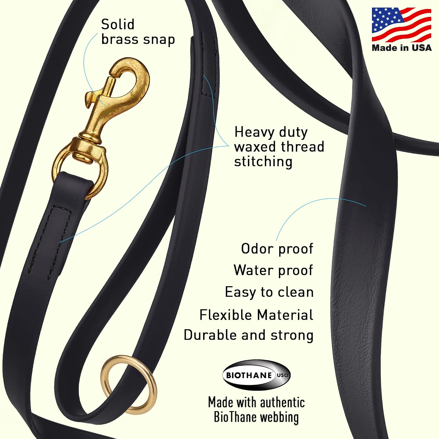 Viper tactical tracking lead solid brass snap hook and hardware details