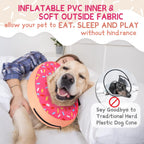 Supet soft dog cone alternative inflated showing sprinkle pattern design.