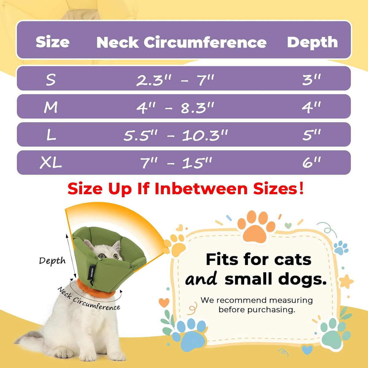 Soft padded cat recovery cone collar showcasing the adjustable drawstring toggle