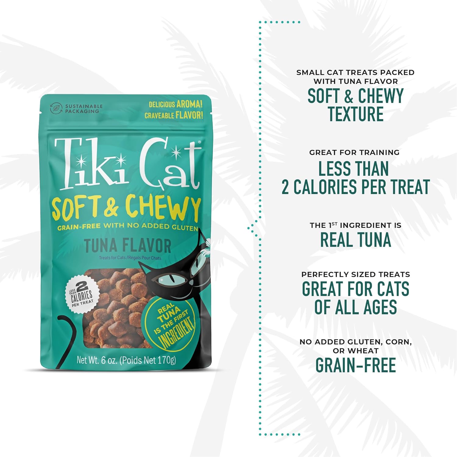 Authentic USA imported Tiki Cat tuna treats for all life stages