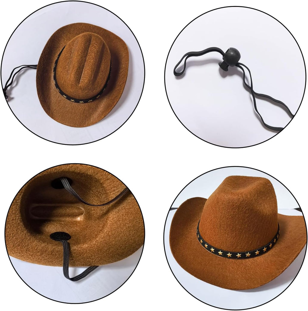 Authentic AWOCAN mini cowboy hat for small pets