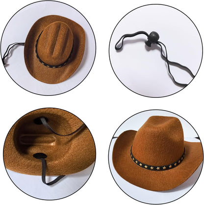 Authentic AWOCAN mini cowboy hat for small pets