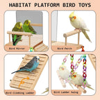 Shatterproof acrylic mirror detail on bird play gym