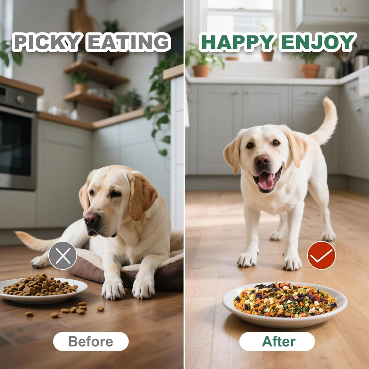 Natural grain free vegetable and fruit mix meal topper for dogs