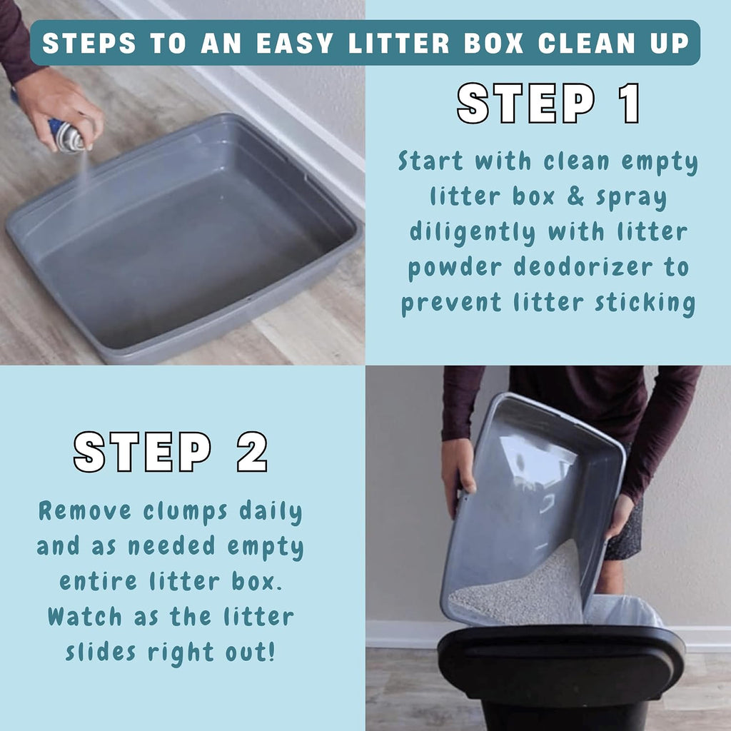 Stink Free litter box freshener packaging and label close up