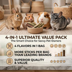 Timothy hay and alfalfa natural snack sticks