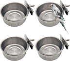 Tfwadmx Bird Feeding Dish Cups Parrot Food Bowl Clamp Holder Coop Cup, 2PCS Bird Cage Water Bowl for Parakeet African Greys Conure Cockatiels Lovebird Budgie Chinchilla - Image 11
