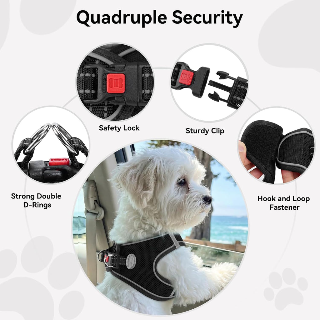 Breathable air mesh texture of Joytale dog harness close up