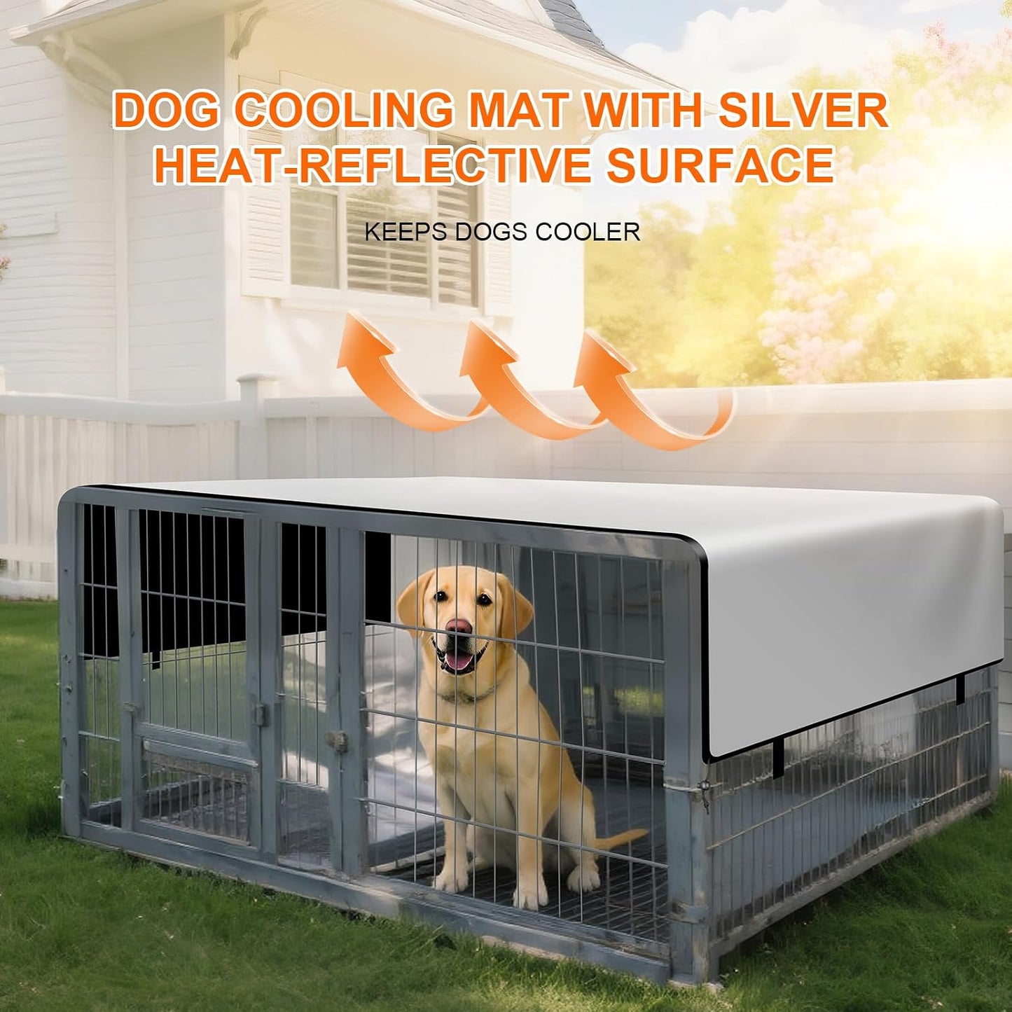 Portable pet playpen safety cover with adjustable straps