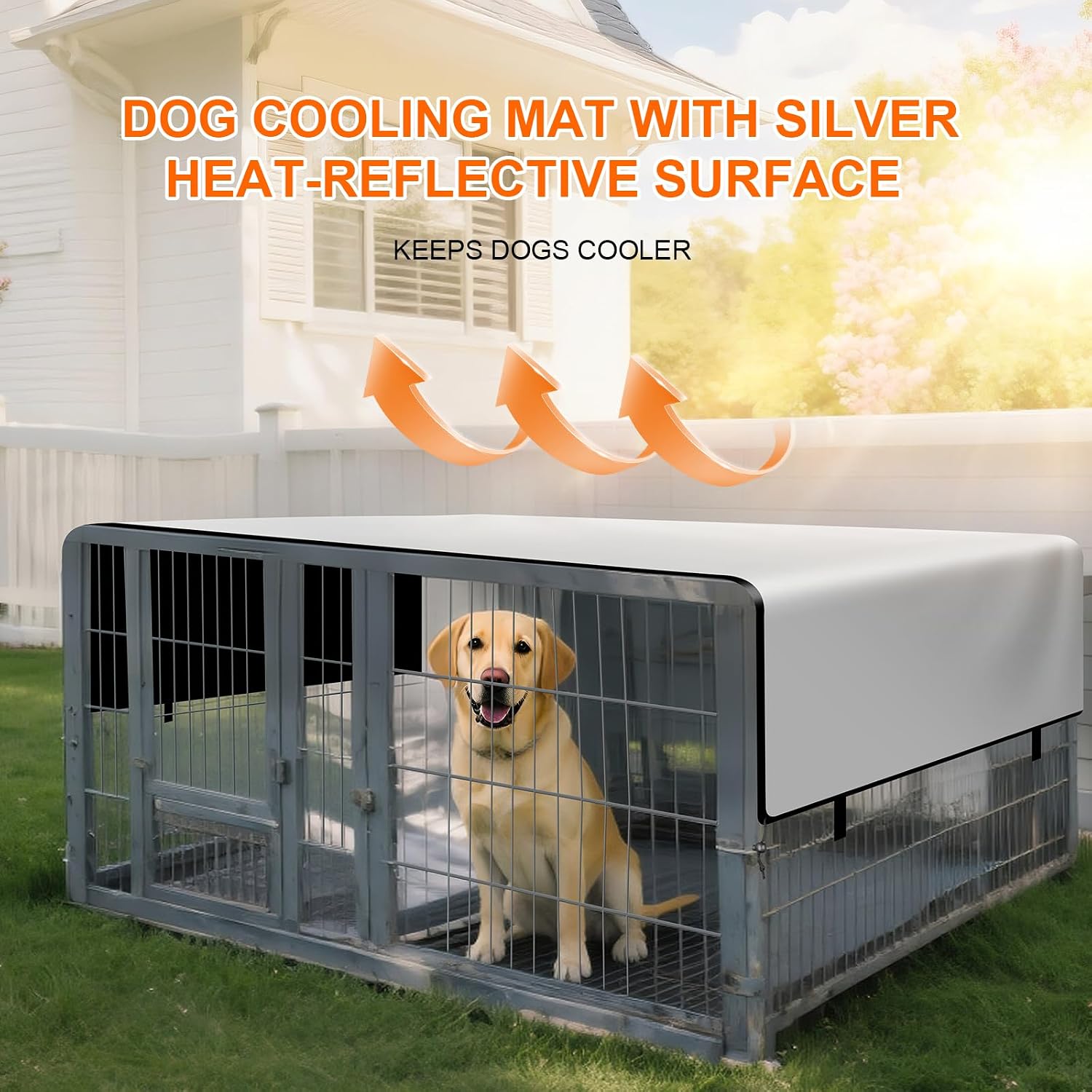 Portable pet playpen safety cover with adjustable straps