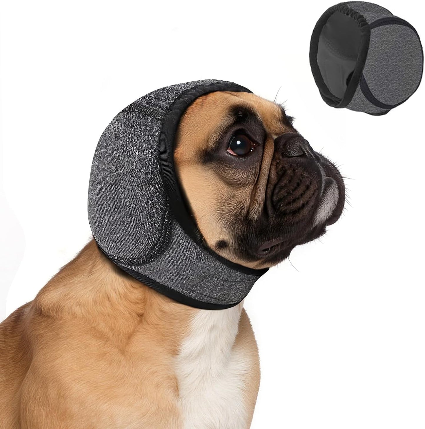 Dog Ear Muffs Noise Protection, No-Shake Ear Wrap for Hematoma Care, Bathing, Drying, Swimming & Noise Anxiety Relief (Rose Red, Small) - Image 9