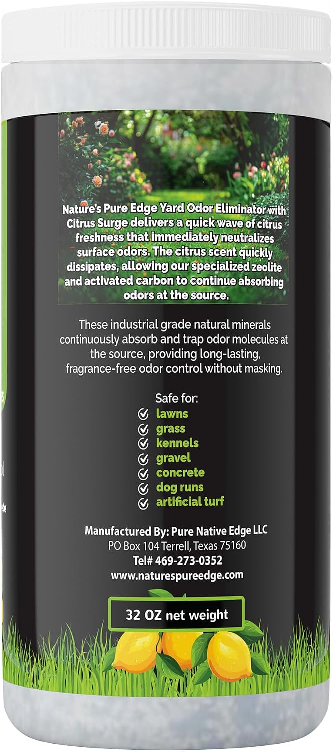Yard Odor Eliminator with Citrus Surge - Outdoor Pet Odor Eliminator for Dog Urine & Poop Smell - Artificial Grass, Lawn, Kennel, Patio Deodorizer - Long Lasting Natural Granules - Pet Safe - Image 9