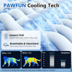 Blue Shark cooling cat mat on a wooden floor