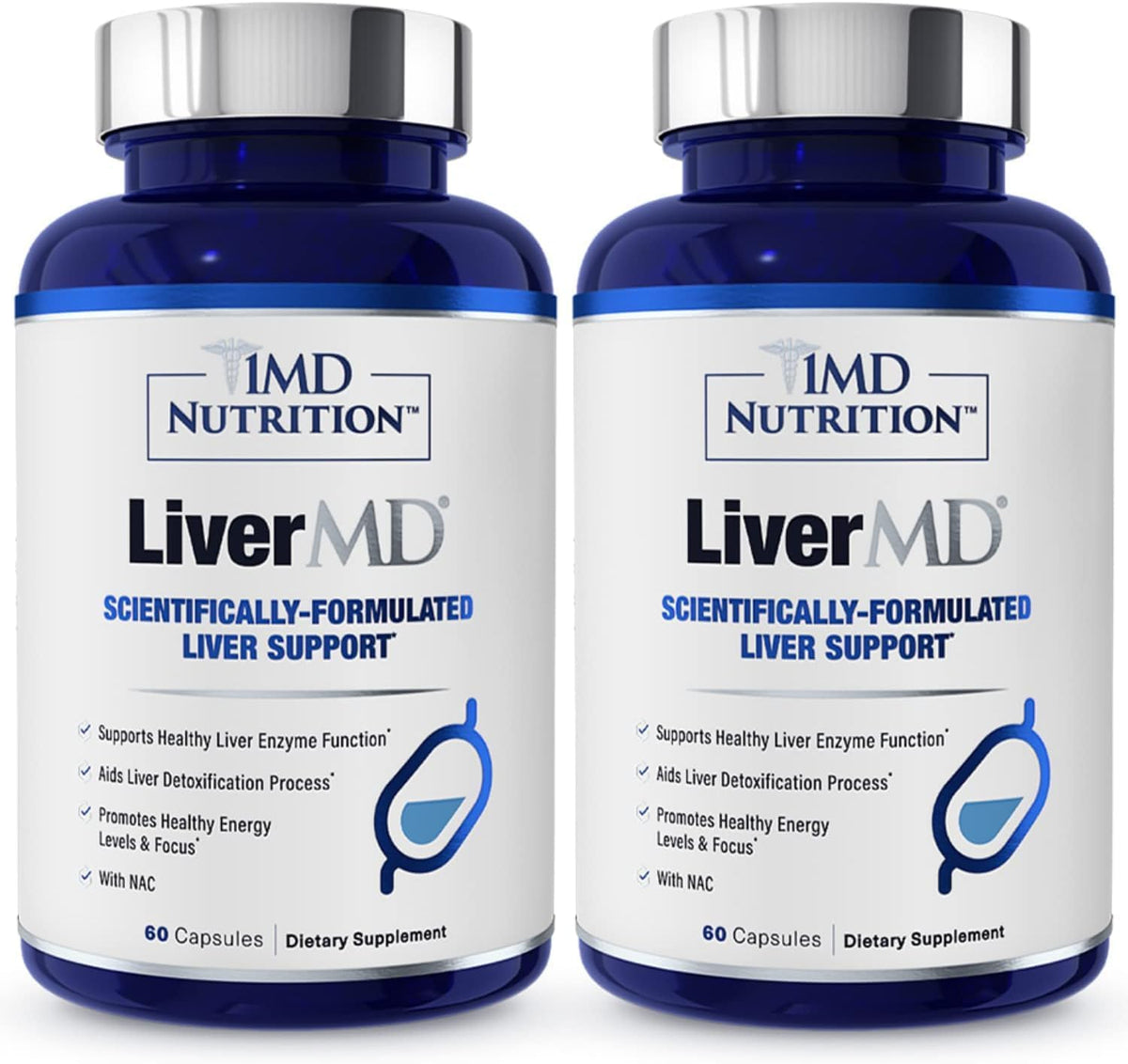 1MD Nutrition LiverMD - Liver Support Supplement | Siliphos Milk Thistle Extract & NAC - Supports Healthy Energy, Immunity & Overall Health - Liver Cleanse & Support | 60 Capsules - Image 11