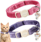 ARING PET 2 Pack Cat Collar-Cute Cotton Cat Collar Breakaway with Bell & Pendant, Adjustable Blue Green Striped Kitten Collars with Safety Buckle for Girl and Boy Pets - Image 12