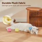 Detailed view of Potaroma cat toy material and sound sensor placement